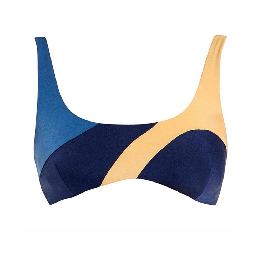 Jets by Jessika Allen Women's Gidget Color Block Over The Shoulder Bikini Top